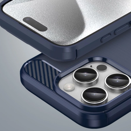 HURTEL ETUI SILIKONOWE CARBON CASE DO IPHONE 16 PRO ANTYZARYSOWE WYTRZYMAŁE