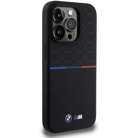 Etui BMW M Silicone Pattern MagSafe na iPhone 15 Pro - czarne