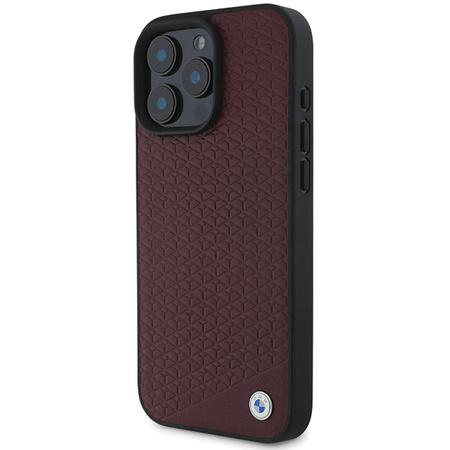 BMW BMHMP16X23RDDR iPhone 16 Pro Max6.9 czerwony/red hardcase Sign Leather Diamond Metal Logo MagSafe