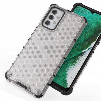HURTEL ETUI HONEYCOMB DO SAMSUNG GALAXY A32 5G Z ŻELOWĄ RAMKĄ PRZEZROCZYSTE