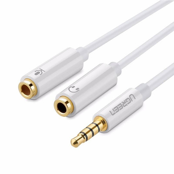 UGREEN ROZDZIELACZ AUDIO AUX MINI JACK 3,5 MM DO SŁUCHAWKI I MIKROFONU 20CM