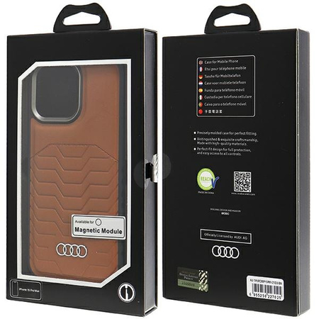 AUDI SYNTHETIC LEATHER DO MAGSAFE CASE DO IPHONE 15 PRO MAX 6.7 POKROWIEC