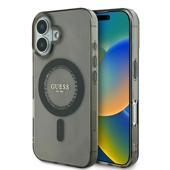 GUESS ETUI CASE DO IPHONE 16 PLUS 6.7 DO MAGSAFE RHINESTONES HARDCASE IML