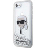 Etui Karl Lagerfeld KLHCI8LNKHCH na iPhone 7/8/ SE 2020 / SE 2022 - srebrne Glitter Karl Head