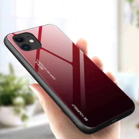 HURTEL ETUI POKROWIEC GRADIENT GLASS DO IPHONE 12 MINI ZE SZKŁEM HARTOWANYM