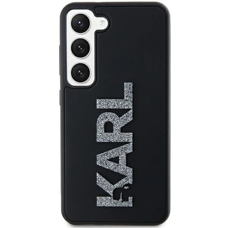 Etui Karl Lagerfeld 3D Rubber Glitter Logo na Samsung Galaxy S23 - czarne
