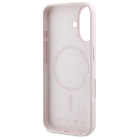 KARL LAGERFELD ETUI DO IPHONE 16 6.1 DO MAGSAFE SILIKONOWE Z DOUBLE HEADS