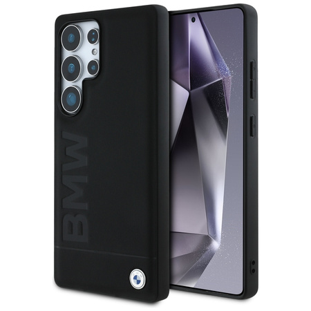 Etui BMW Leather Big Wordmark do Samsung Galaxy S25 Ultra czarny