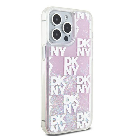 DKNY POKROWIEC HARDCASE LIQUID GLITTER DO IPHONE 15 PRO MAX 6.7 Z MULTILOGO