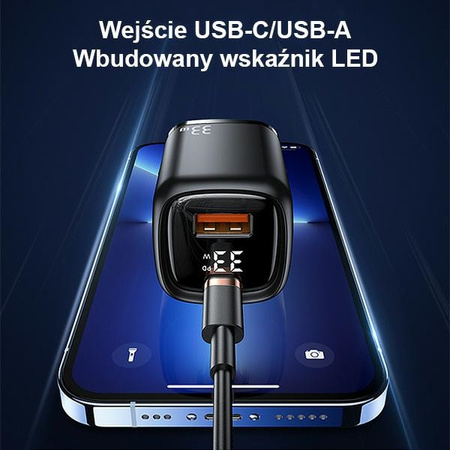 USAMS ŁADOWARKA 1XUSB-C 1XUSB DO MAGSAFE IPHONE 11 12 13 14 33W PD3.0 QC3.0
