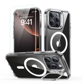 ESR ETUI MAGNETYCZNE DO IPHONE 16 PRO KICKSTAND HALOLOCK Z TEMPERED GLASS