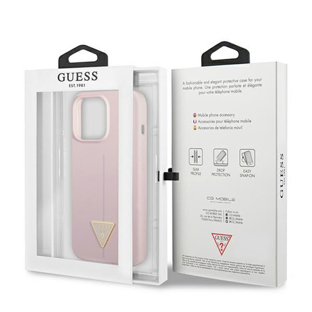 GUESS ETUI HARDCASE DO IPHONE 13 PRO 13 Z SILIKONOWYM TRIANGLE 6,1