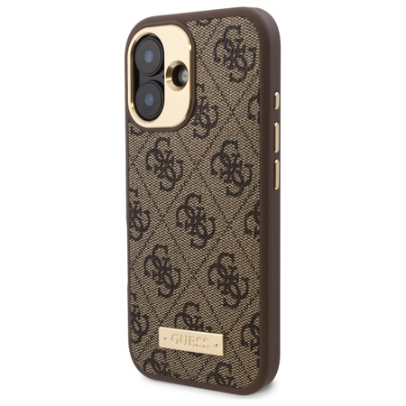 Guess GUHMP16MU4GPRW iPhone 16 Plus 6.7 brązowy/brown hardcase 4G Logo Plate MagSafe