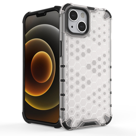 Honeycomb etui pancerny pokrowiec z żelową ramką iPhone 13 czerwony