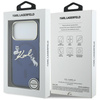 Etui Karl Lagerfeld IML Choupettes Karl Script Logo MagSafe do iPhone 17 Pro niebieski
