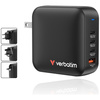 Ładowarka sieciowa Verbatim Mini GaN 165W 3xUSB-C PD/1x USB-A QC czarny 32216