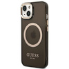 Guess GUHMP14MHTCMK iPhone 14 Plus 6,7" czarny/black hard case Gold Outline Translucent MagSafe