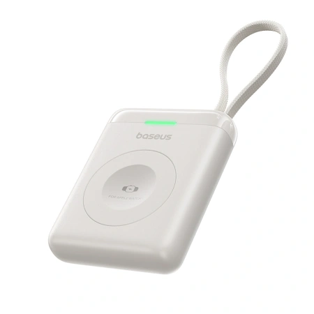 Powerbank Baseus EnerFill FW11 5W do Apple Watch z wbudowanym kablem - biały