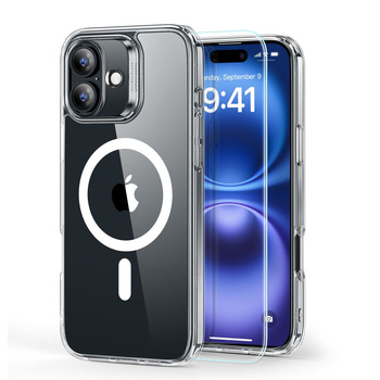 ESR ETUI HYBRID CASE HALOLOCK DO IPHONE 16 ZESTAW ZABEZPIECZAJĄCY EKRAN