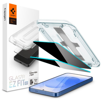 SPIGEN SZKŁO PRYWATYZUJĄCE GLAS.TR EZ FIT HD 2-PACK DO GALAXY S24+ PLUS