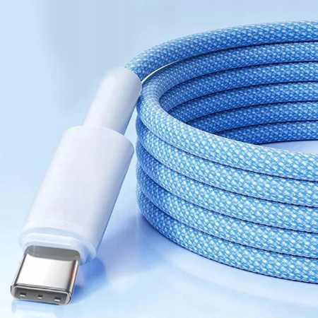 CO2 ŁADOWARKA KABEL USB-C SZYBKIE ŁADOWANIE USB TYP C DO IPHONE 15 1M RÓŻOWY
