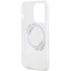 Etui Guess IML Flowers Wreatch MagSafe na iPhone 15 Pro Max - przezroczyste