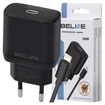 BELINE ŁADOWARKA 1X USB-C 30W PD DO IPHONE 11 12 13 14 DO LIGHTNING KABEL
