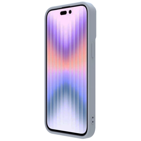Silikonowe etui Nillkin CamShield Silky Silicone Case do iPhone 15 Pro z osłoną na aparat - szare