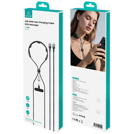 USAMS KABEL USB C PRZEWÓD DO TELEFON LAPTOP SZYBKIE ŁADOWANIE 100W