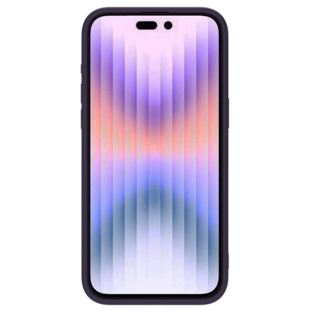 Silikonowe etui Nillkin CamShield Silky Silicone Case do iPhone 15 Pro Max z osłoną na aparat - ciemnofioletowe