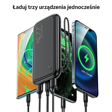 USAMS POWERBANK PB56 10000MAH DO TELEFONÓW SZYBKIE ŁADOWANIE 22.5W PD QC3.0