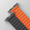 UNIQ pasek Revix Apple Watch Series1/2/3/4/5/6/7/8/9/SE/SE2/Ultra/Ultra 2 42/44/45/49mm. Reversible Magnetic szary-pomarańczowy/grey-orange