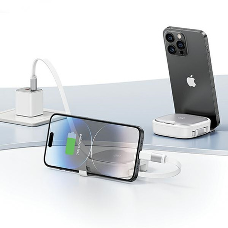 USAMS KABEL 3W1 DO MICROUSB USB-C DO LIGHTNING 60W ROZWIJANY SREBRNY Z