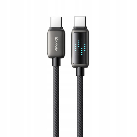 MCDODO KABEL USB-C SZYBKIE ŁADOWANIE DO SAMSUNG APPLE USB TYP C 100W 1M LED