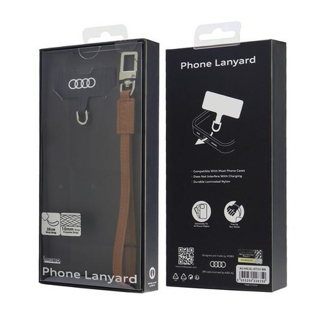 AUDI SMYCZ DO TELEFONU 28CM 10MM LEATHER UNIWERSALNA AU-HSLSL-GT/D1-BN