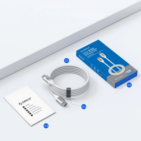 ORICO KABEL USB-C DO USB-C 100W 1M DO TELEFONÓW I LAPTOPÓW Z POWER DELIVERY
