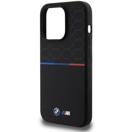 Etui BMW M Silicone Pattern MagSafe na iPhone 15 Pro - czarne