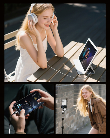 INNOSTYLE ADAPTER USB-C MINI JACK 3,5 PRZEJŚCIÓWKA KABEL AUX DO SAMSUNG DAC