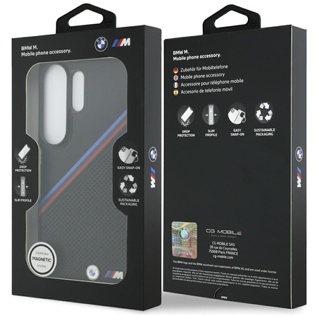 Etui BMW Tricolor Metal Logo MagSafe do Samsung Galaxy S26 Ultra czarny
