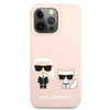 Etui Karl Lagerfeld KLHCP13XSSKCI na iPhone 13 Pro Max hardcase jasno różowy/light pink Silicone Karl&Choupette