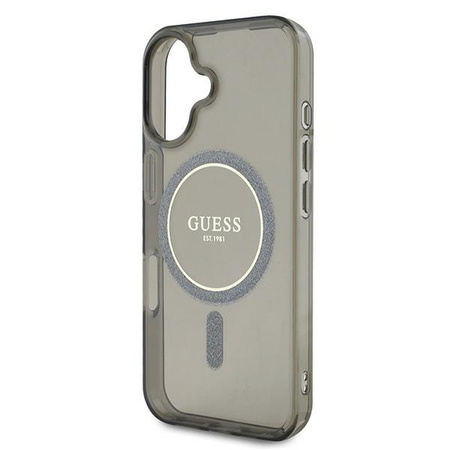 GUESS ETUI HARDCASE IML GLITTER CIRCLE DO MAGSAFE DO IPHONE 16 6.1