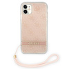 Guess GUOHCN61H4STP iPhone 11 różowy/pink hardcase 4G Print Strap