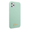 GUESS ETUI HARD CASE DO IPHONE 11 PROZIELONY SILIKONOWE LOGO VINTAGE GOLD