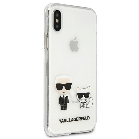 KARL LAGERFELD ETUI HARDCASE DO IPHONE XS MAX 7 8 11 12 13 14 TRANSPARENTNE
