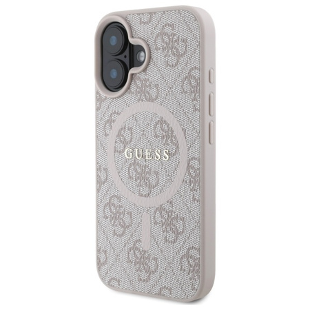 GUESS POKROWIEC DO IPHONE 16 6.1 DO MAGSAFE HARDCASE CLASSIC LOGO RING 4G