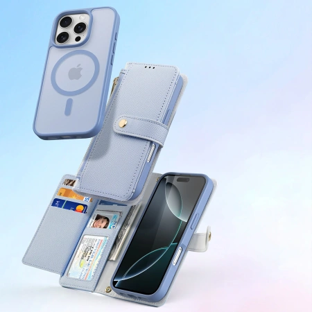 DUX DUCIS ETUI LAVA DO IPHONE 16 PRO MAX Z MAGNETYCZNYM PORTFELEM SKÓRZANYM