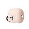 Etui Karl Lagerfeld KLAP2RUNCHP na AirPods Pro 2 cover - różowe Silicone Choupette Head 3D