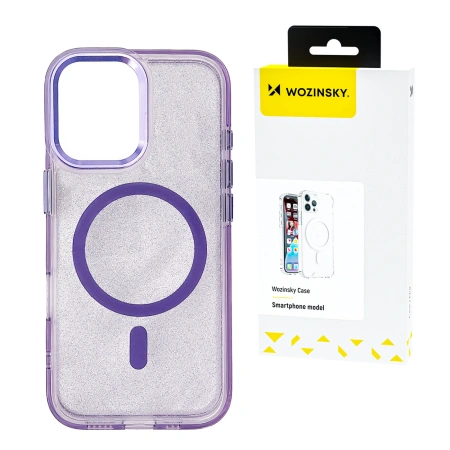 WOZINSKY ETUI CASE POKROWIEC DO SAMSUNG GALAXY S24 FE DO MAGSAFE Z BROKATEM