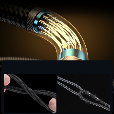 Joyroom kabel USB C kątowy - USB do szybkiego ładowania i transferu danych 3A 1,2 m czarny (S-UC027A6)