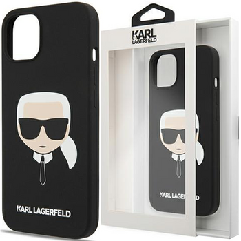 Karl Lagerfeld KLHCP14MSLKHBK iPhone 14 Plus 6,7" hardcase czarny/black Silicone Karl`s Head